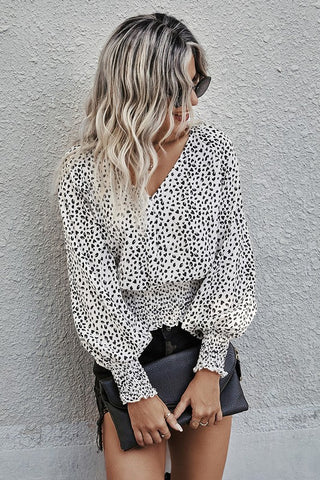 Dots V-Neck Top