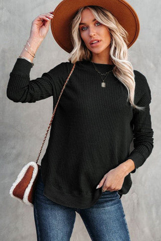 Thermal Tunic Top - Black