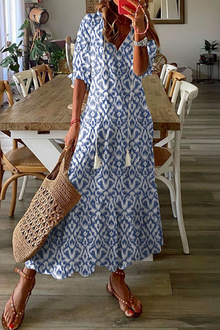 Beachy Maxi Dress - Blue - Ships Tuesday