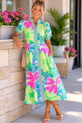 Cape Cod Brunch Dress - Green