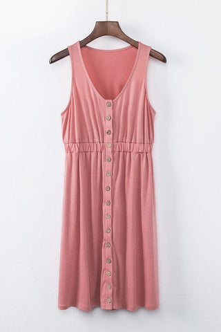 Button Up Dress - Pink