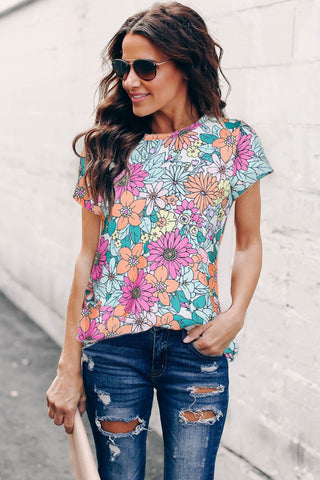 Retro Floral Tee Shirt