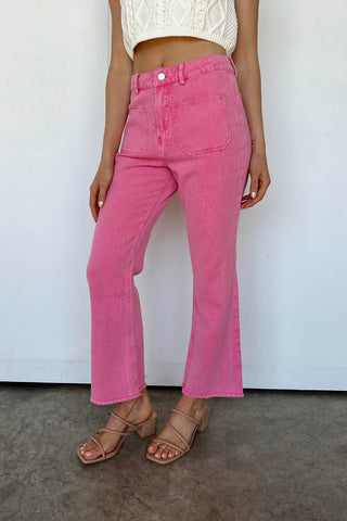 Pink Flare Jeans