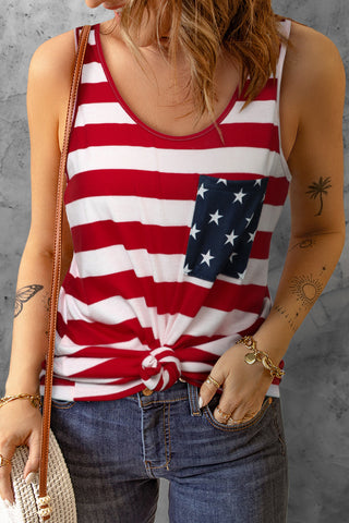 Bow Back American Flag Top