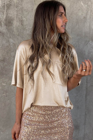 Shimmery Top - Gold