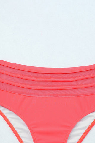 Scalloped Bikini - Hot Pink/Coral