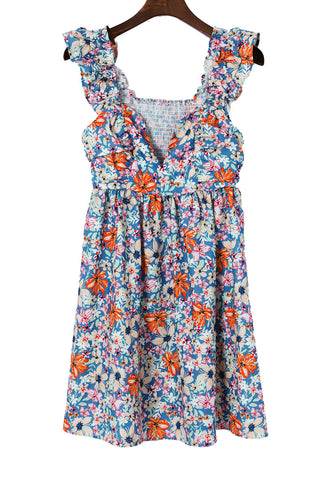 Sweetheart Ruffle Floral Dress