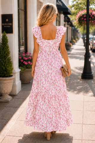Pink Poppy Maxi Dress
