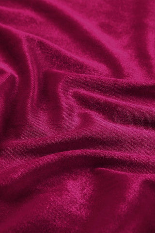 Velour Long Jacket - Red