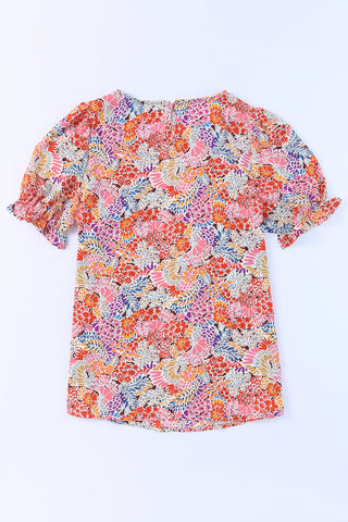 Puff Sleeve Floral Top