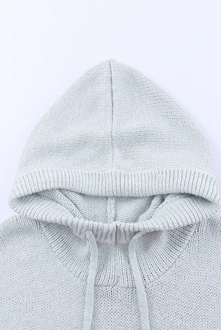 Super Soft Hooded Cowl Neck Sweater - Gray