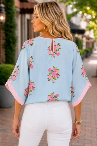 Soft Pastel Bluebell Top