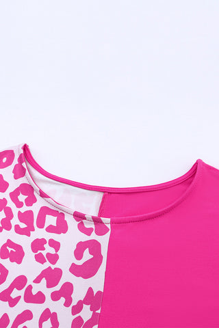 Casual Leopard Maxi Dress - Pink