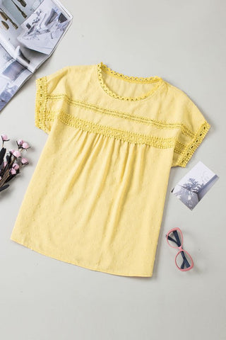 Spring Eyelet Top - Yellow