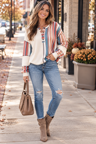 Western Vibes Henley Top