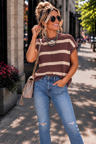 Stripe Sweater - Brown