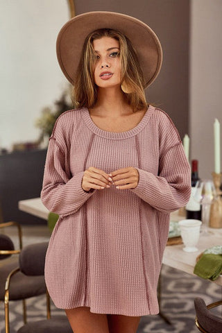 Thermal Flowy Top - Mauve