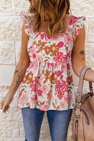 Tiger Lily Ruffle Strap Top