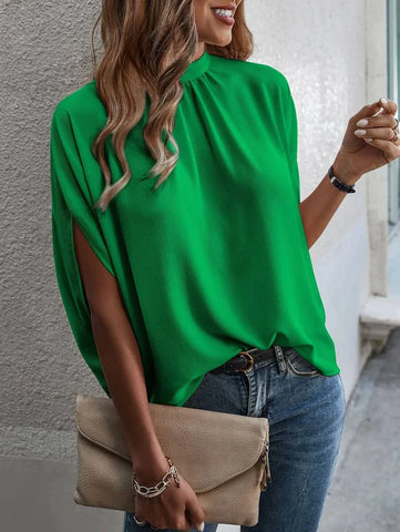 Cape Style Tie Top - Green