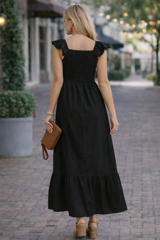 Sweet Summer Maxi Dress -  Black
