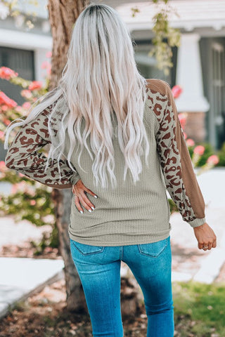 Soft Thermal Top - Beige Leopard