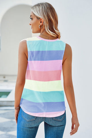 Pastel Rainbow Waffle Top