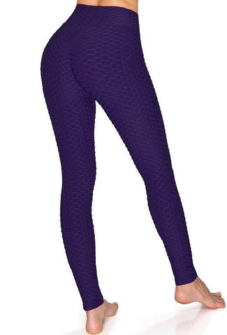 Bottom Lift Honeycomb Leggings - 6 colors