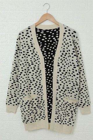 Two Toned Cardigan - Dots