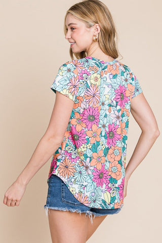 Retro Floral Tee Shirt