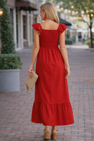 Sweet Summer Maxi Dress - Red