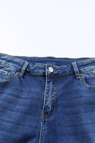 Rough Hem Skinny Jeans