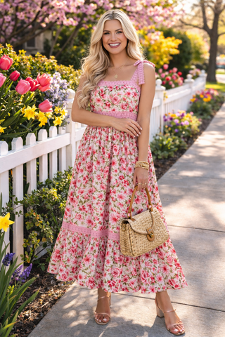 Spring Romance Sundress - Pink