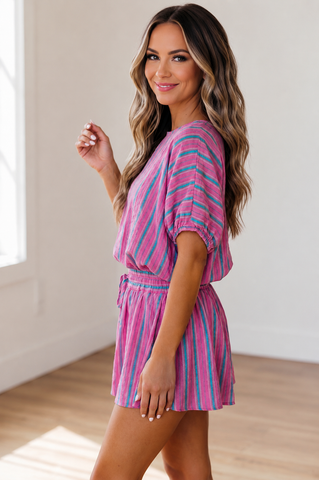 Pink Taffy Short Set