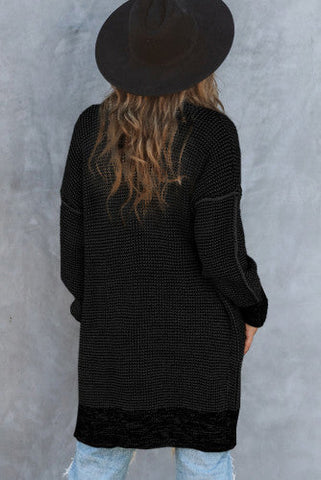 Thick and Warm Cardigan - Black