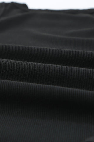 Thick Ribbed Sleeveless Top - Black