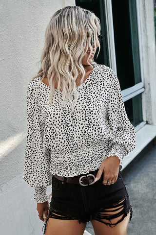 Dots V-Neck Top