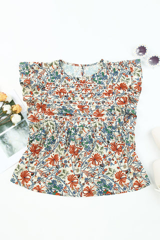 Vintage Floral Sleeveless Top