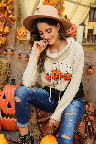 Three Little Pumpkin’s Cowl Neck Top