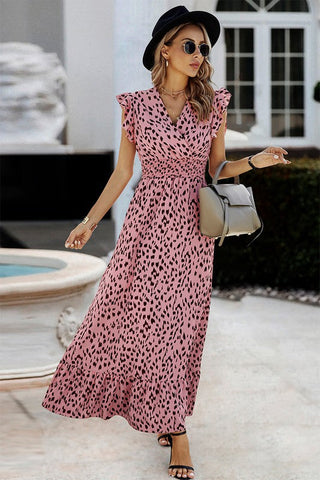 Dots Maxi Dress - Pink