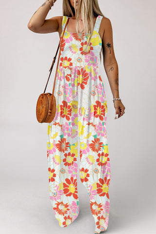 Abstract Jumpsuit - Yellow Daisy