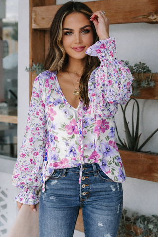 Floral Blouse - Purple