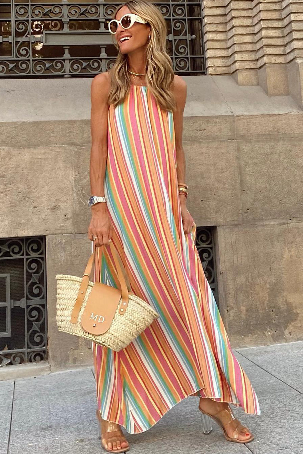 Boho Striped Maxi Dress | Blue Chic Boutique Boho Striped Maxi Dress | Blue Chic Boutique