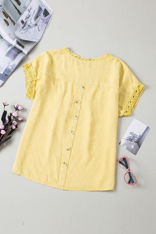 Spring Eyelet Top - Yellow