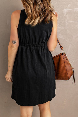 Button Up Dress - Black