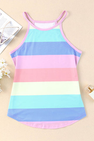 Pastel Rainbow Waffle Top