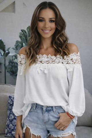 Off Shoulder Top - White