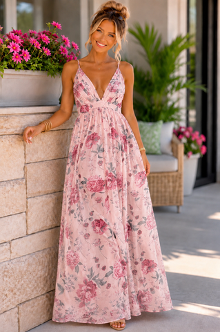 Summer Roses Maxi Dress