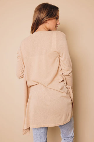 Lightweight Button Up Cardigan - Brown