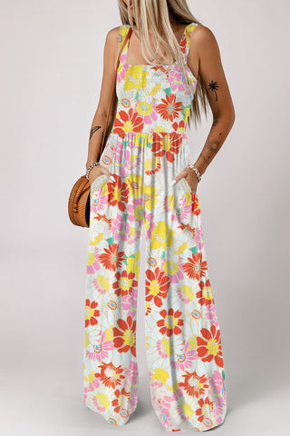 Abstract Jumpsuit - Yellow Daisy