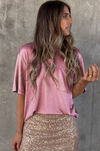 Shimmery Top - Pink